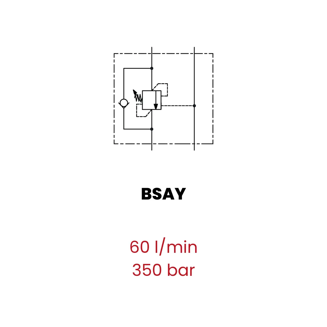 Single counterbalance valve, for open center - Image 2