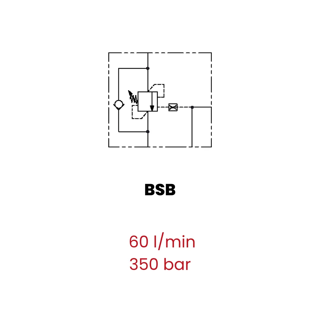 Bolt-fitting Single counterbalance valves for open center - Image 2