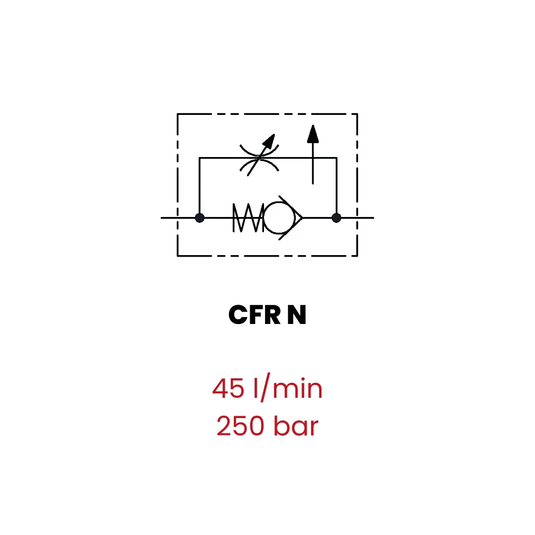 Unidirectional flow control valve, pressure compensated - Image 4