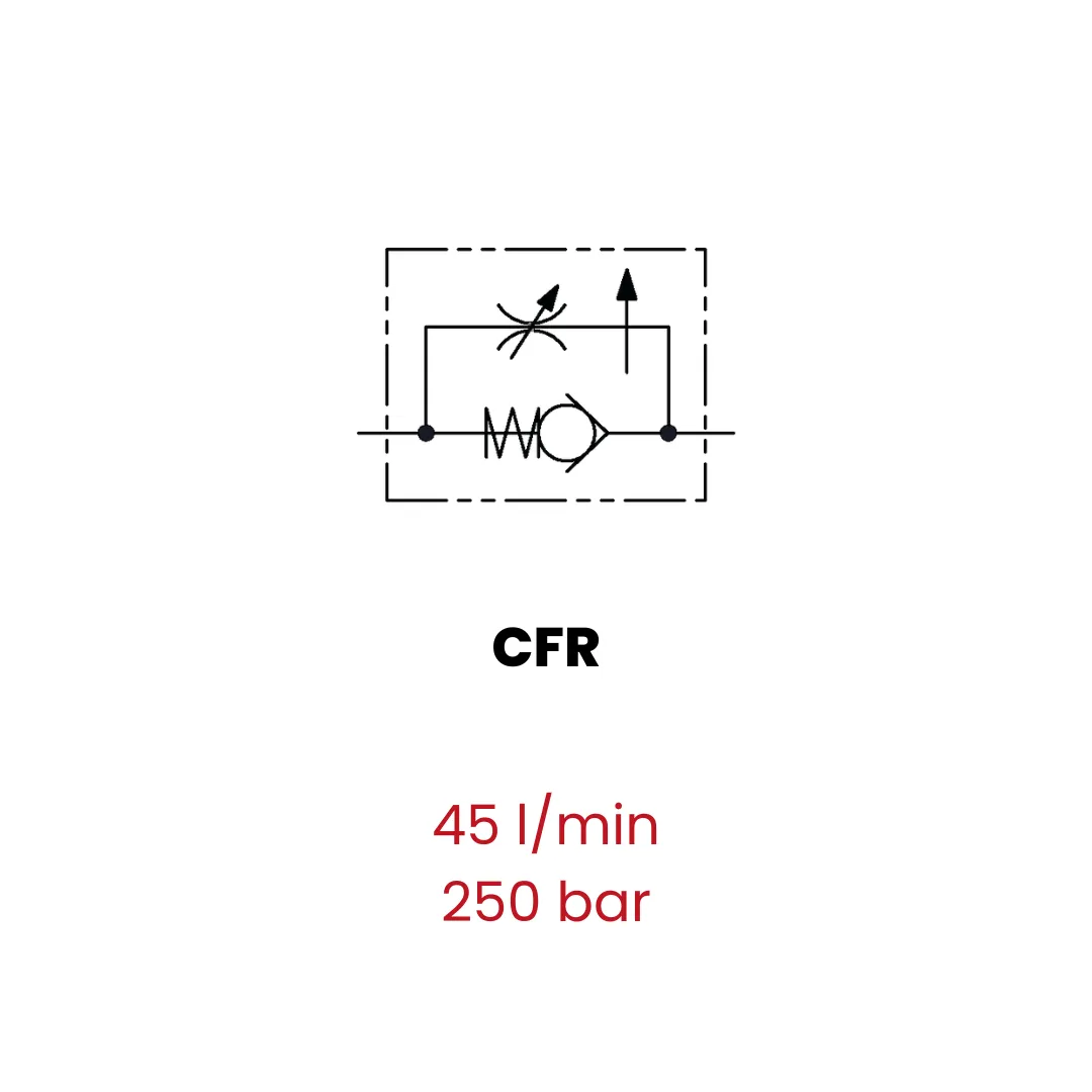 Unidirectional flow control valve, pressure compensated - Image 2