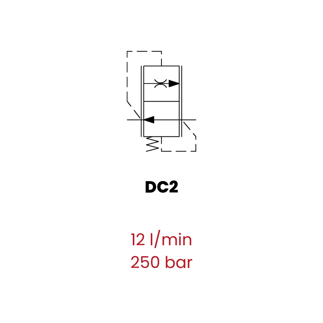 Fixed flow control valves, pressure compensated SAE8/2 - Image 2