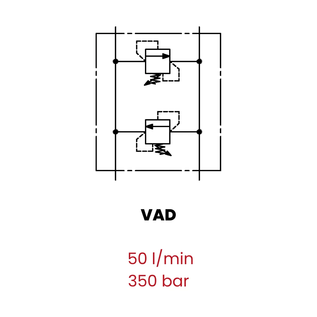 Double cross relief valves for engines OMR-OMP - Image 2
